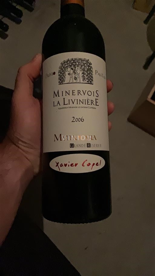 Languedoc Minervois-la-Livinière Xavier copel Mythologia Grande Réserve 2006