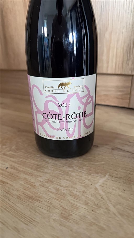 Rhônevallei Côte-rôtie Domaine Corps de Loup Paradis 2022
