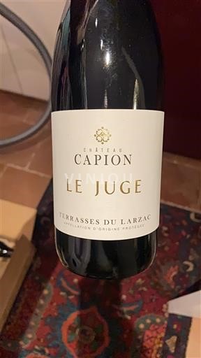 Viner Rouge sec Le Juge Château Capion 2022 Frankrike Languedoc Terrasser av Larzac AOC