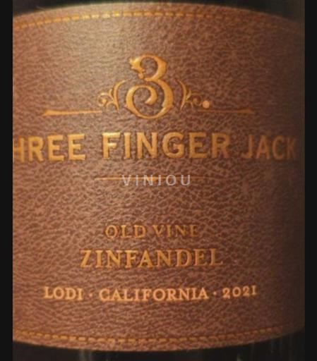 Каліфорнійські AVA Лоді Three Finger Jack Old Vine Zinfandel 2021