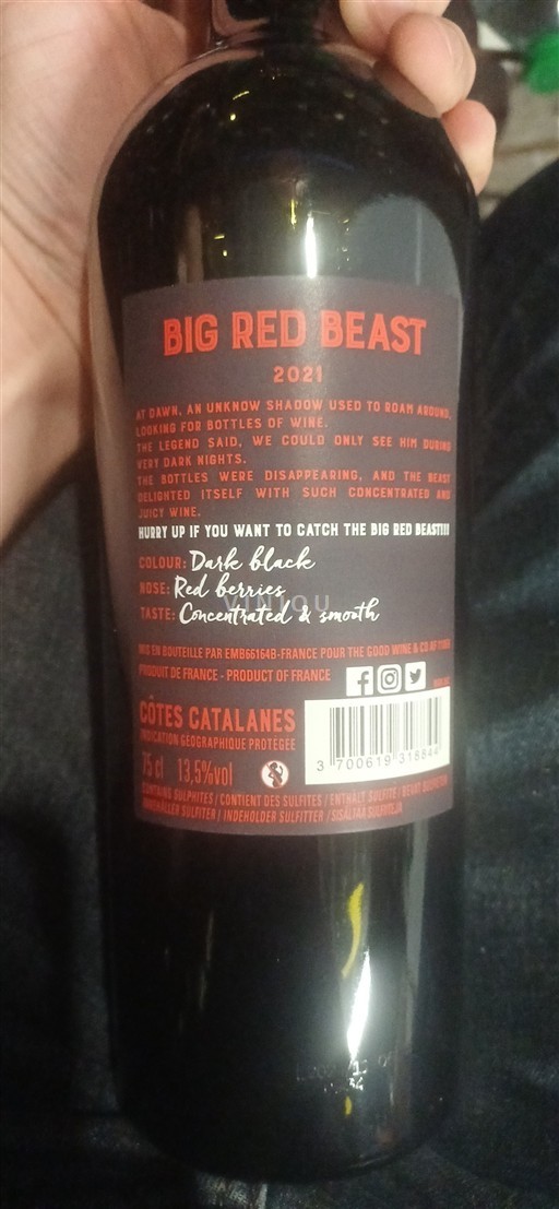 Languedoc ja Roussillon Katalonianrinteet The Good Wine & Co Big Red Beast 2021