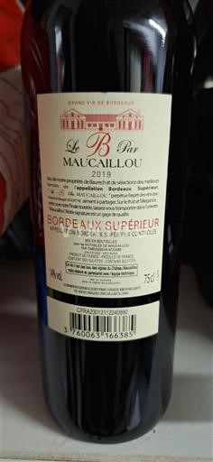 Bordeaux Bordeaux Supérieur Maucaillou Le B par Maucaillou 2019
