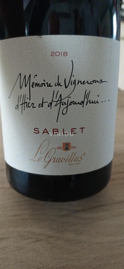 Rona dolina Ni doloceno Le Gravillas Mémoire de Vignerons 2018