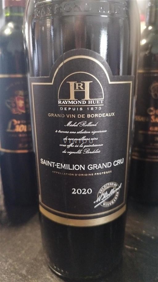 Bordéus Saint-Émilion Grand Cru Raymond Huet 2020