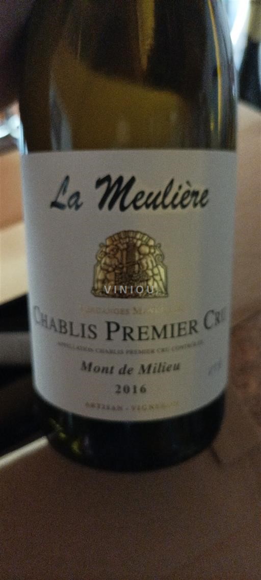 Borgogna Chablis Premier Cru La Meulière Mont de Milieu 2016