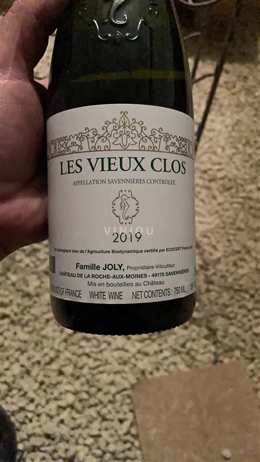 Loiren laakso Savennières Château La Roche-aux-Moines Les Vieux Clos 2019