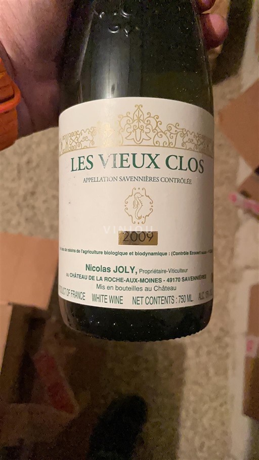 Loiren laakso Savennières Château La Roche-aux-Moines Les Vieux Clos 2009