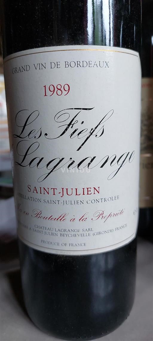 Bordeaux Saint-Julien Château Lagrange Les Fiefs Lagrange 1989