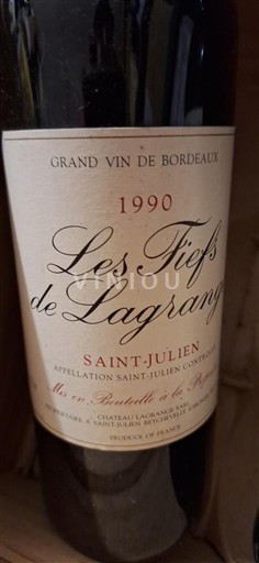 Bordeaux Saint-Julien Château Lagrange Les Fiefs de Lagrange 1990