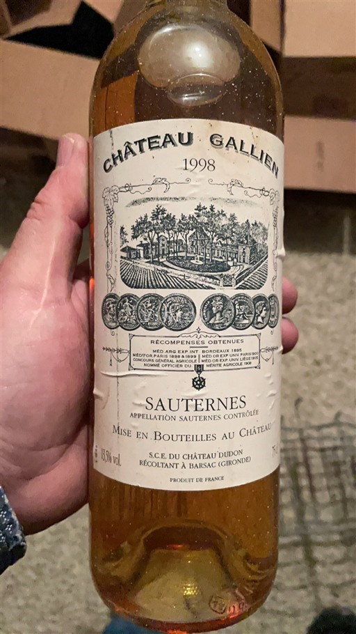 Bordeaux Sauternes Château Gallien 1998