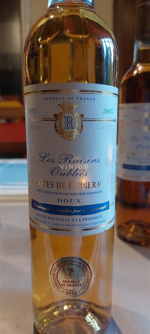 Sud-Ovest Côtes-de-bergerac Les Raisins Oubliés 2015