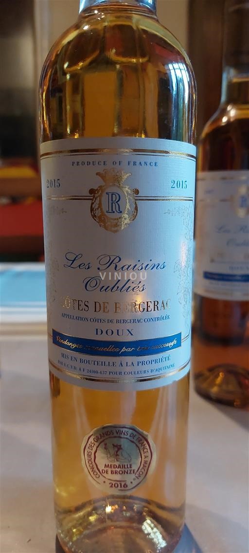 Sydvestfrankrig Côtes-de-bergerac Les Raisins Oubliés 2015