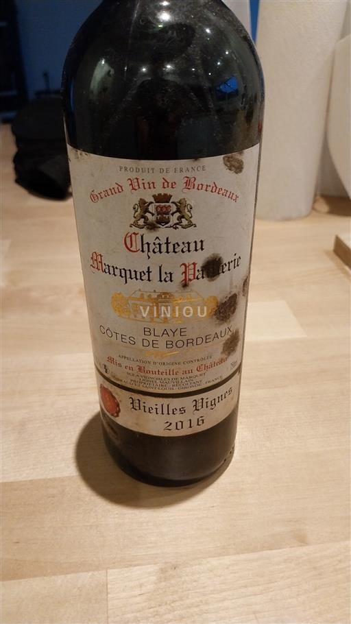 Burdeos Blaye-Côtes de Burdeos Château Marquet la Paterie Vieilles Vignes 2016