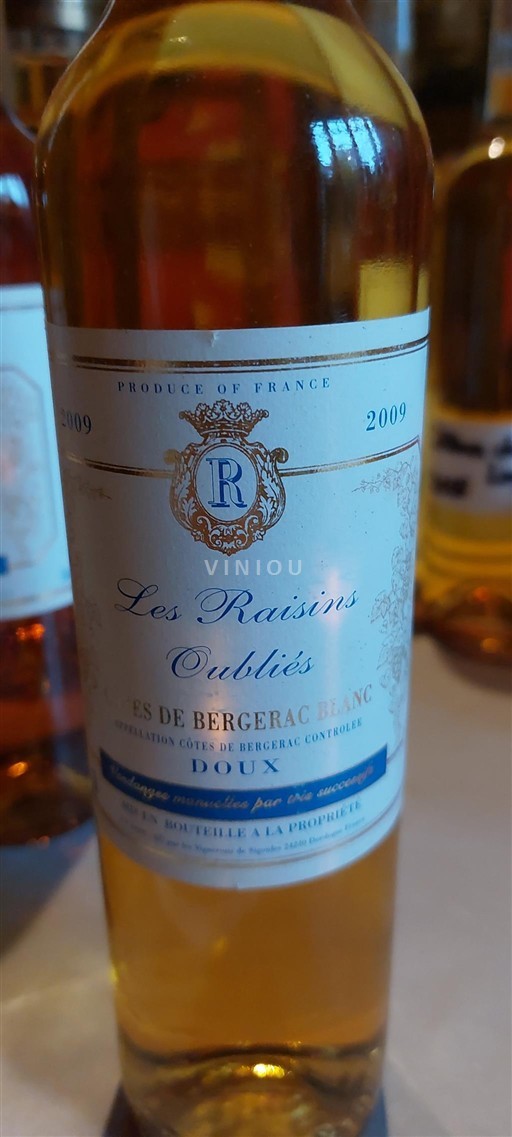 Sydvestfrankrig Côtes-de-bergerac Les Raisins Oubliés 2009