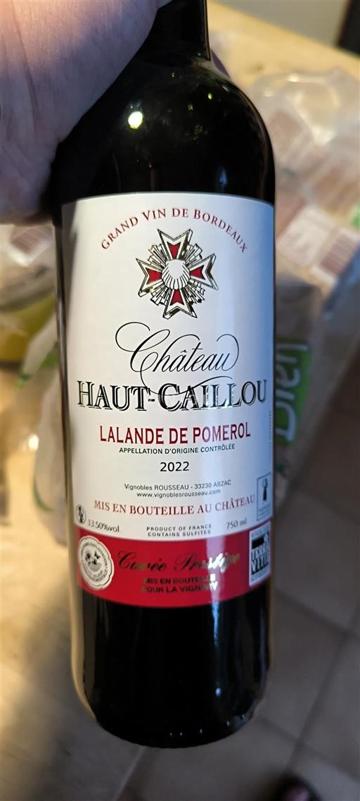 Bordeaux Lalande-de-pomerol Château Haut-Caillou Prestige 2022