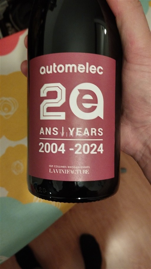 Alpen und Rhônetal Rhodanische Hügellandschaft La Vinifacture Automelec 20e 2022