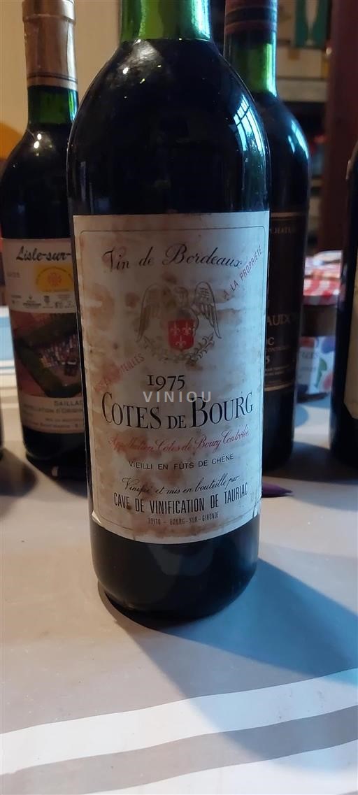 Burdeos Côtes-de-bourg Cave de Vinification de Tauriac 1975