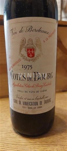 Burdeos Côtes-de-bourg Cave de Vinification de Tauriac 1975