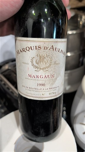 Bordeaux Margaux Marquis Aulnay 1990