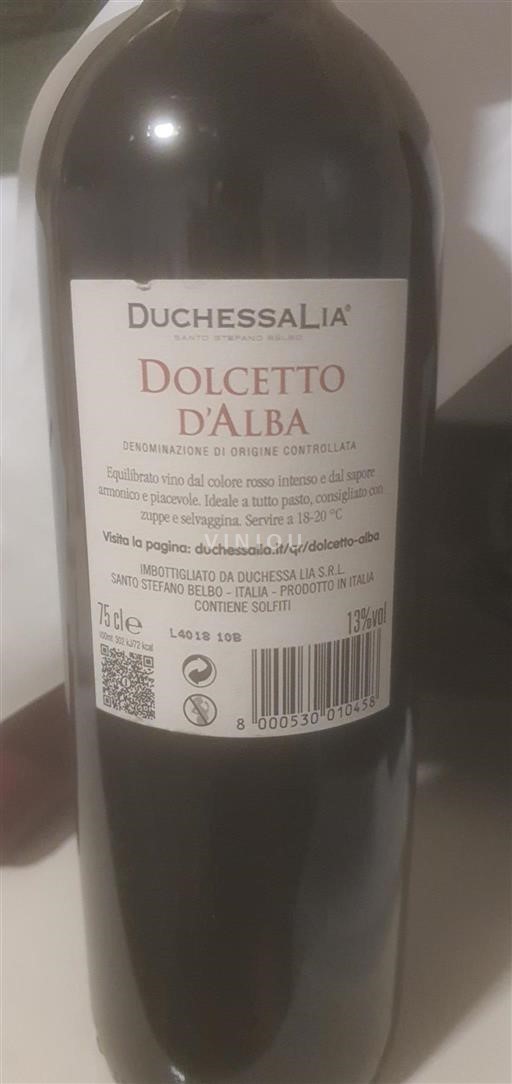 Piamonte Dolcetto d'Alba Duchessa Lia 2022