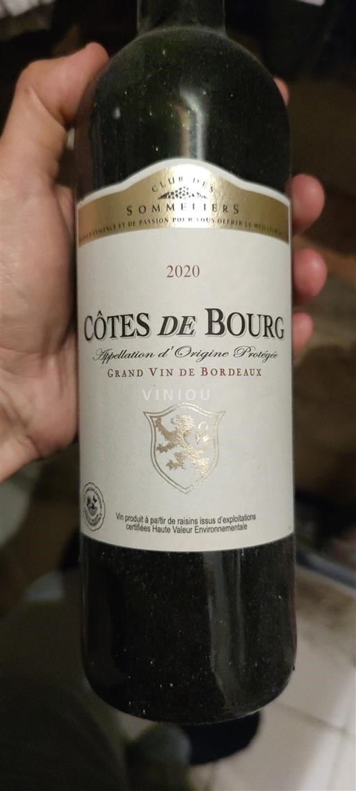 Burdeos Côtes-de-bourg Club des Sommeliers 2020