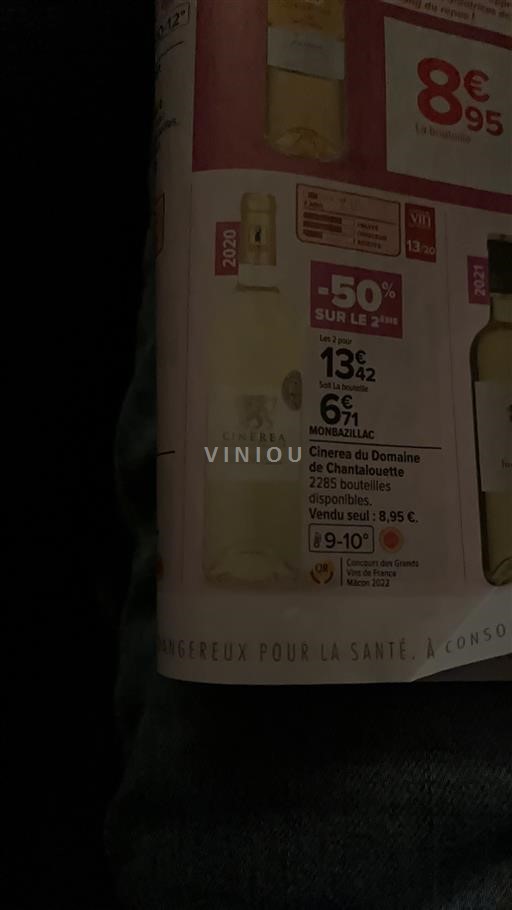 Sudoeste Monbazillac Domaine Chantalouette Cinerea 2020