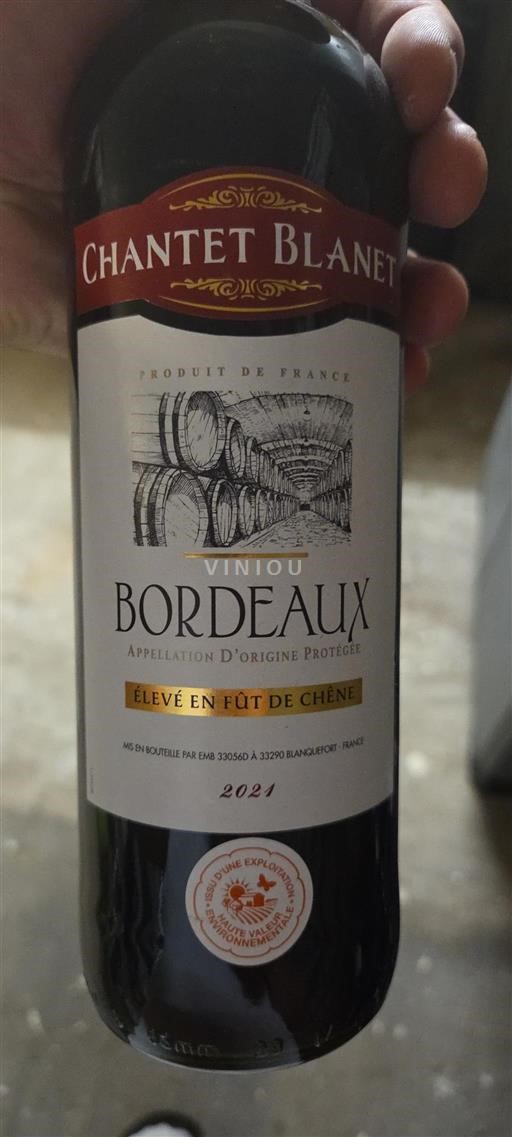Bordeaux Chantet Blanet 2021