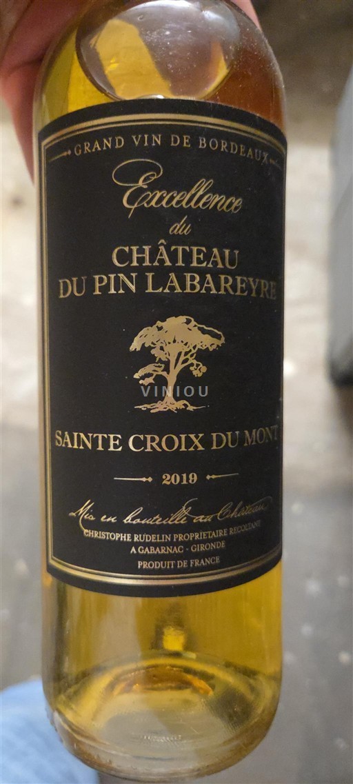 Bordeaux Sainte-Croix-Du-Mont Château Pin Labarreye Excellence 2019