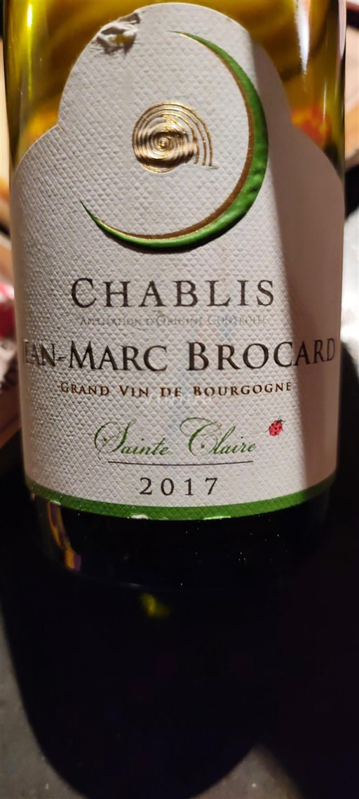Burgundy Chablis Jean-Marc Brocard Sainte Claire 2017