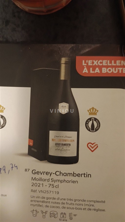 Burgundy Gevrey-Chambertin Moillard Symphorien 2021