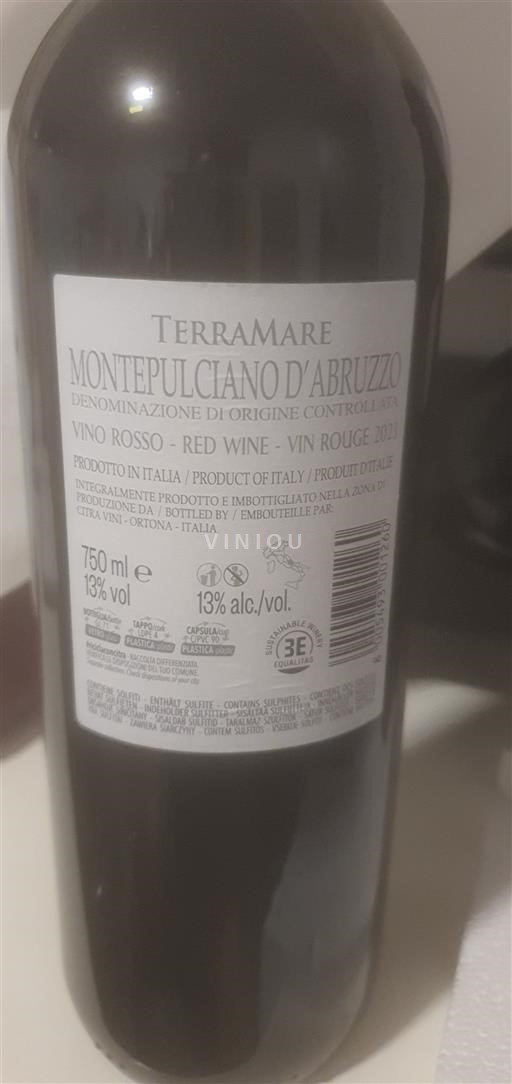 Abruzzo Montepulciano d'Abruzzo TerraMare 2023