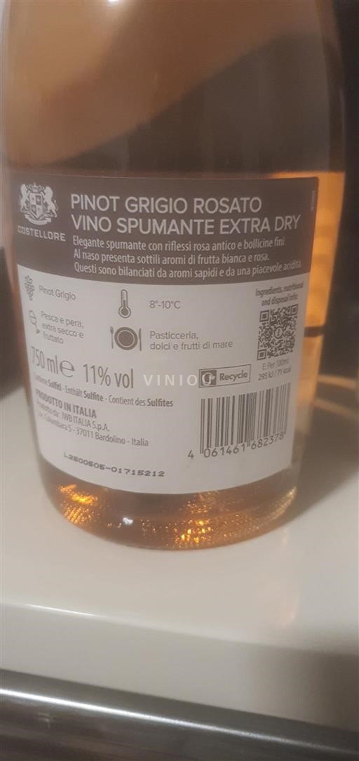 Veneto Non specificato Costellore Pinot Grigio Rosato Senza annata