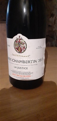 Borgoña Gevrey-Chambertin Grand Cru Jean Bouchard La Justice 2017