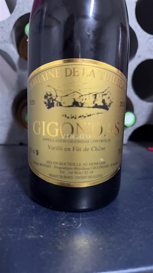 Údolí Rhôny Gigondas Domaine La Tuilière Vieilli en Fût de Chêne 2020