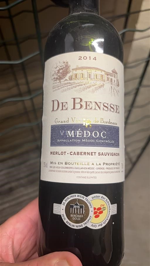 Bordeaux Médoc Bensse 2014