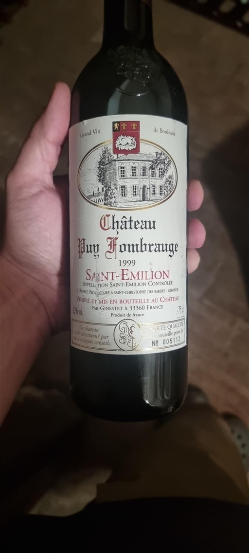 Vin Rouge sec Château Puy Fombrauge 1999 France Bordeaux Saint-Émilion AOC