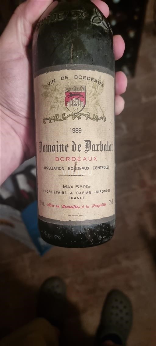 Bordeaux Domaine Darbalot 1989