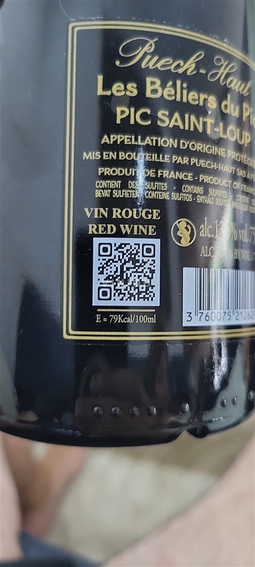 Languedoc Pic-saint-loup Puech-Haut Les Béliers du Pic Sin añada