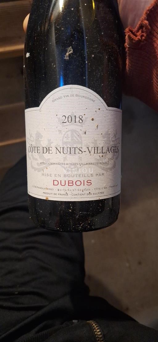 Burgundi Côte de Nuits -kylät Grand Cru Dubois 2018