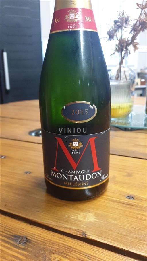 Vin Effervescent Blanc brut M Montaudon 2015 France Champagne AOC methode_traditionnelle