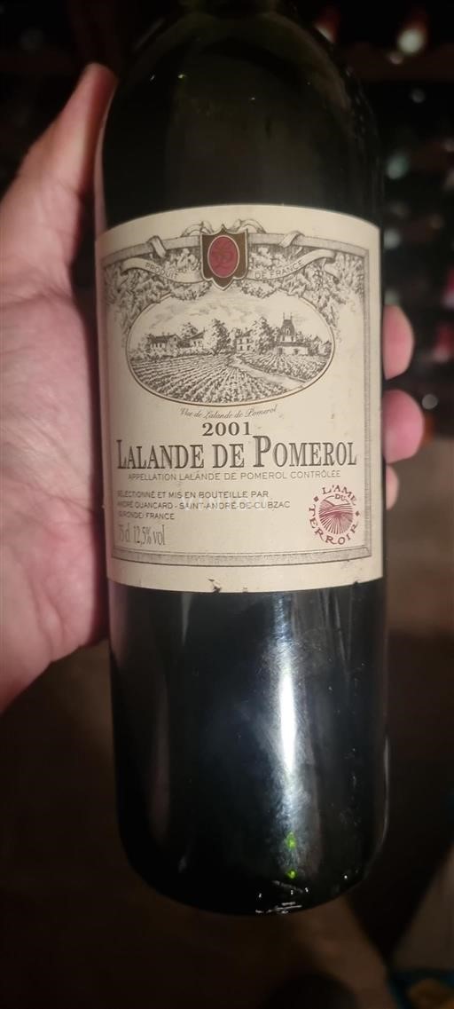 Bordeaux Lalande-de-pomerol André Quancard 2001