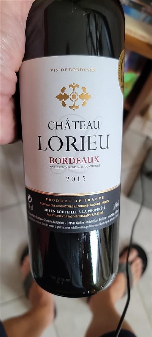 Burdeos Bordeaux Château Lorieu 2015
