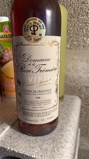 Provence Côtes-de-Provence Domaine La Rose Trémière Spéciale 1988