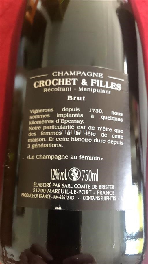 Vin Effervescent Blanc brut Crochet & Filles Non millésimé France Champagne AOC