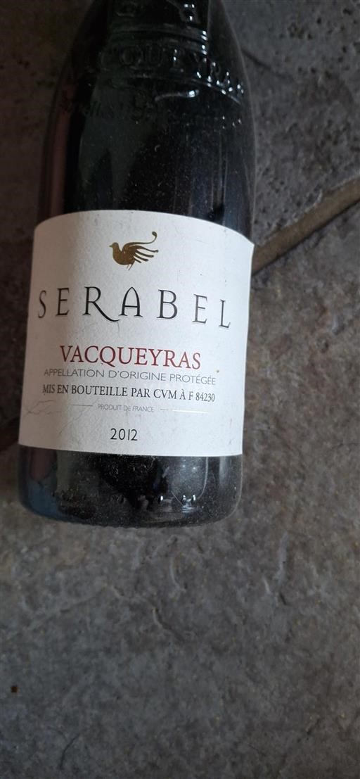 Rhônen laakso Vacqueyras Serabel 2012