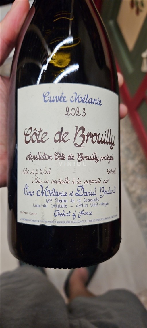 Beaujolais Côte-de-brouilly Vins Mélanie et Daniel Bouland Mélanie 2023