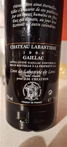 Tây Nam Gaillac Château Labastidié 1998