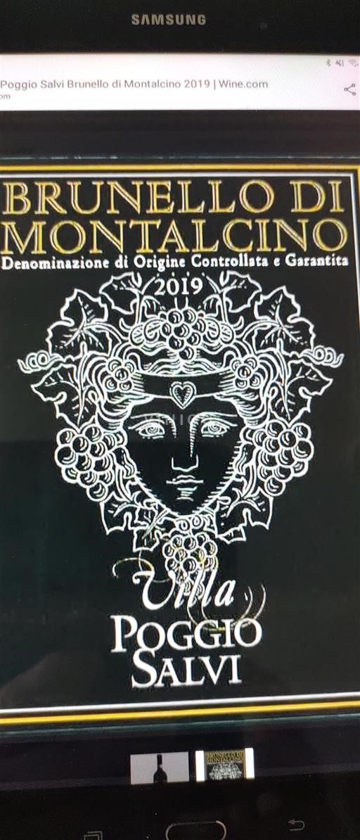 Tuscany Brunello di Montalcino Villa Poggio Salvi 2019