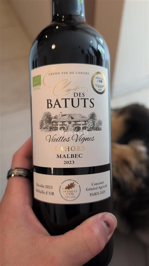 South West Cahors Clos des Batuts Vieilles Vignes 2023