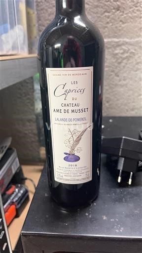 Bordeaux Lalande-de-Pomerol Château Ame de Musset Les Caprices 2018